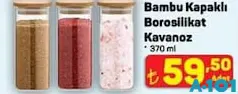 BAMBU KAPAKLI BOROSİLİKAT KAVANOZ 370 ML